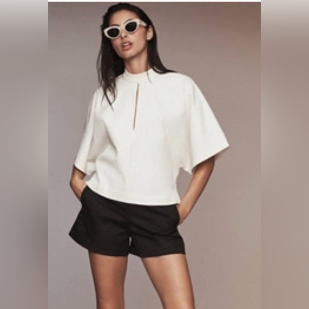 MAEVE MOCK-NECK BATWING TOP anthropologie xs